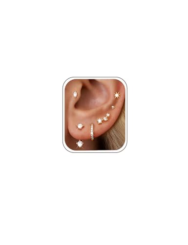20% Off 14K Gold Plated Stud Earrings Set for Women - Image 2