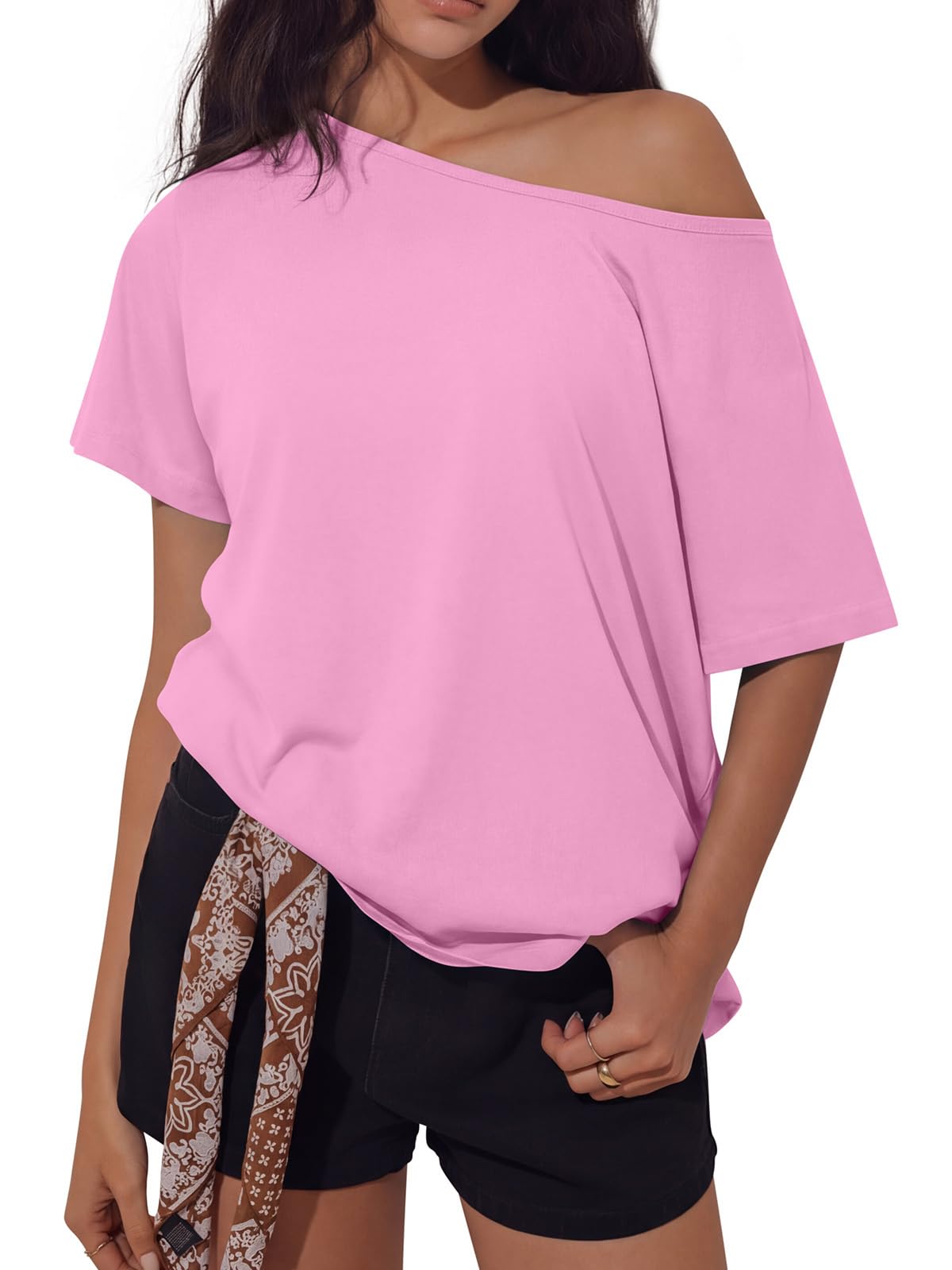 Save 40% on REORIA Women's Off Shoulder Tee with Code