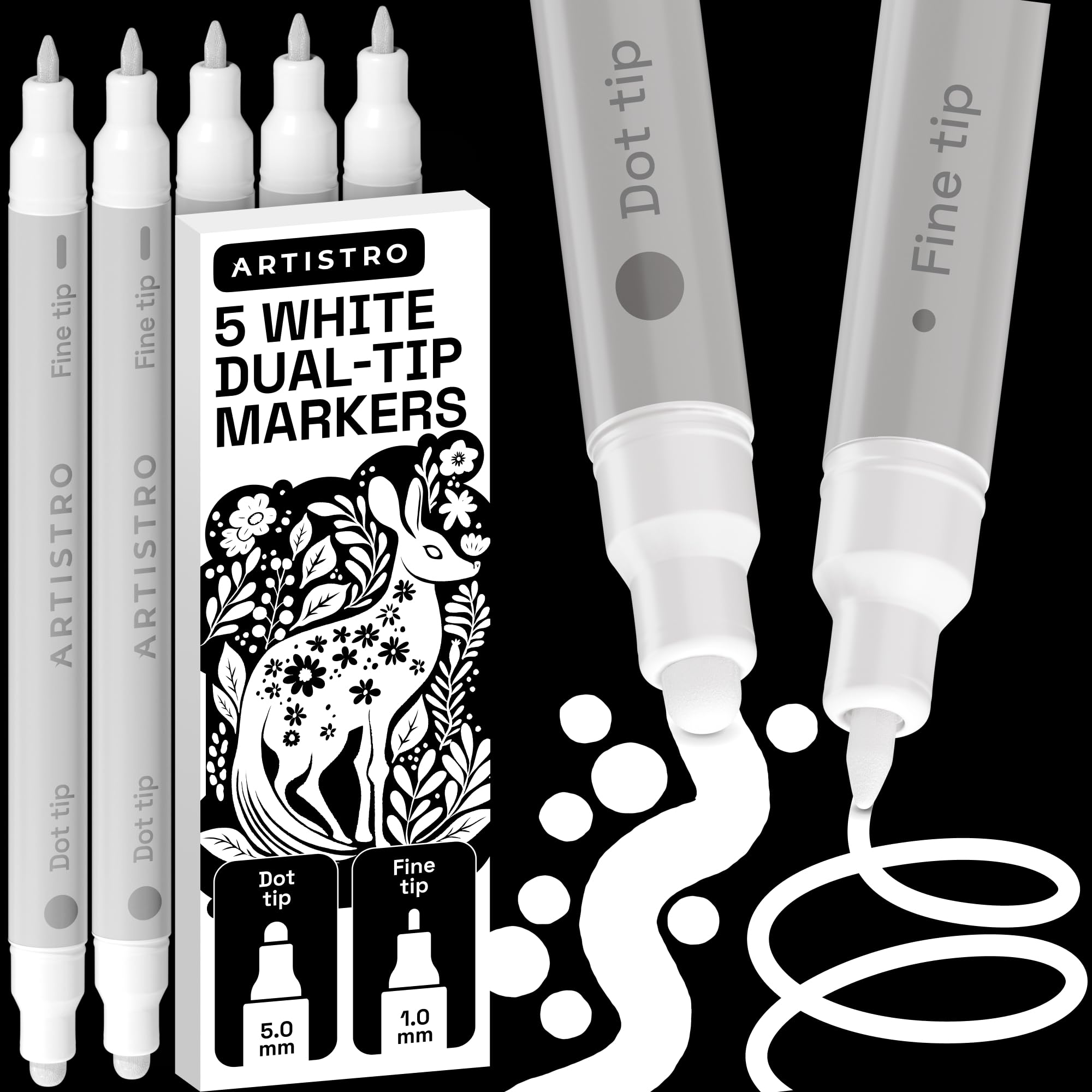 Save 53% on ARTISTRO White Acrylic Paint Markers - Image 1