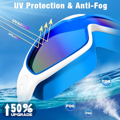 50% Off Water Space Swim Goggles 2 Pack for Adults - Image 5