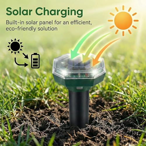 50% Off ZNZTO Solar Mole Repellent – 4 Pack Ultrasonic - Image 4