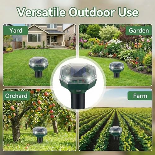 50% Off ZNZTO Solar Mole Repellent – 4 Pack Ultrasonic - Image 8