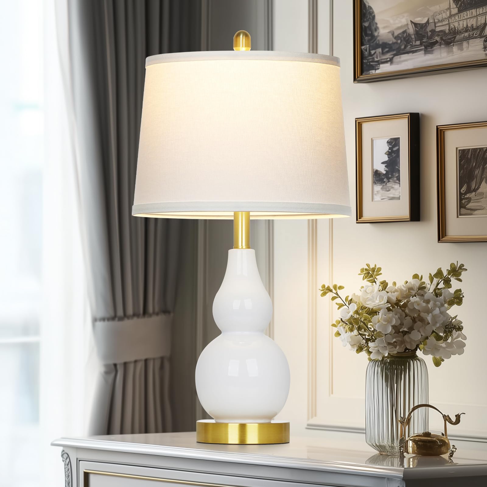 50% Off Lolikit Ceramic Double Gourd Table Lamp - Code CJI2594P - Image 1