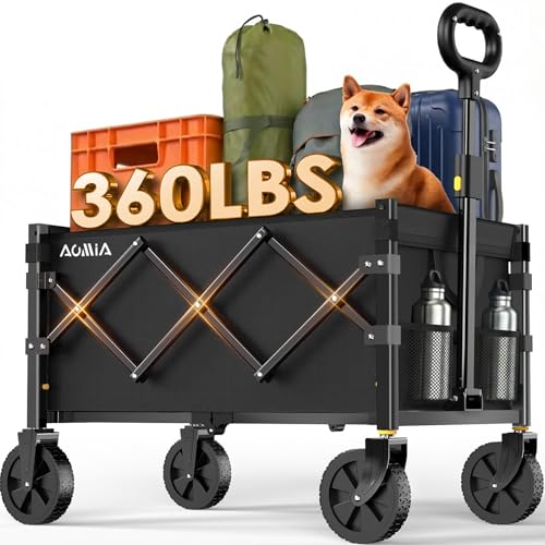 15% Off AOMIA Heavy Duty Collapsible Wagon with 360LBS Capacity - Image 2