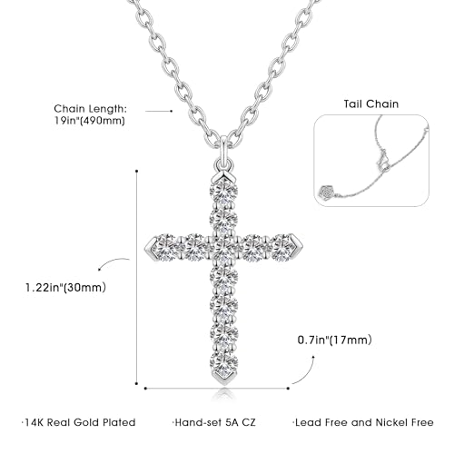 50% Off Helirose 18K Gold Cross Necklace for Women - Image 6