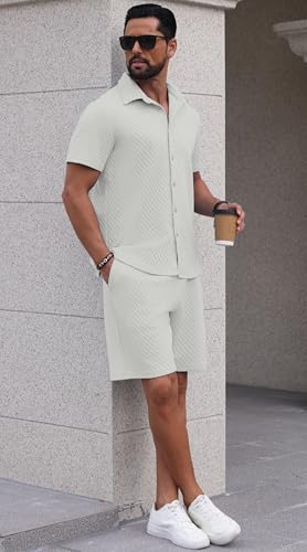 42% Off PrinStory Men's 2-Piece Beach Outfit Set - Image 5