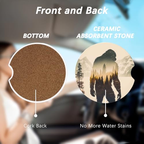 50% Off Bigfoot Car Coasters Set – Absorbent & Fun - Image 5