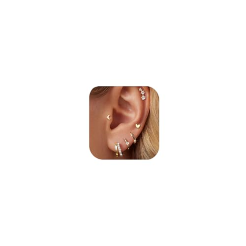Dainty Gold Hoop Earrings Set for Women at $5.49 - Image 2