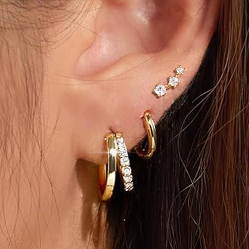 Dainty Gold Hoop Earrings Set for Women at $5.49 - Image 4