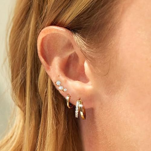 Dainty Gold Hoop Earrings Set for Women at $5.49 - Image 7