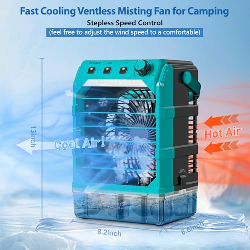 50% Off Uniqwamo Portable Misting Fan with 7 Lights - Image 3