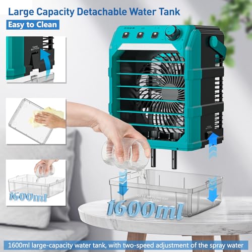 50% Off Uniqwamo Portable Misting Fan with 7 Lights - Image 6