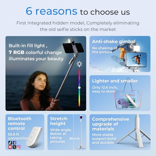 68% Off BOMIDI 50" Phone Tripod with Remote & Light - Image 4