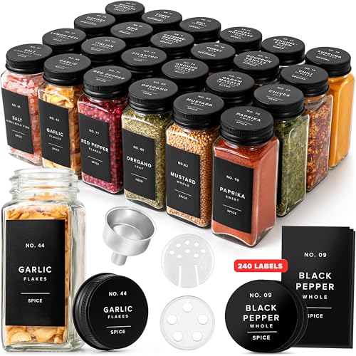 50% Off EDELHAUS Glass Spice Jars Set with Labels - Image 2