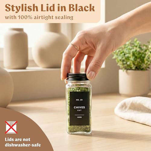 50% Off EDELHAUS Glass Spice Jars Set with Labels - Image 6