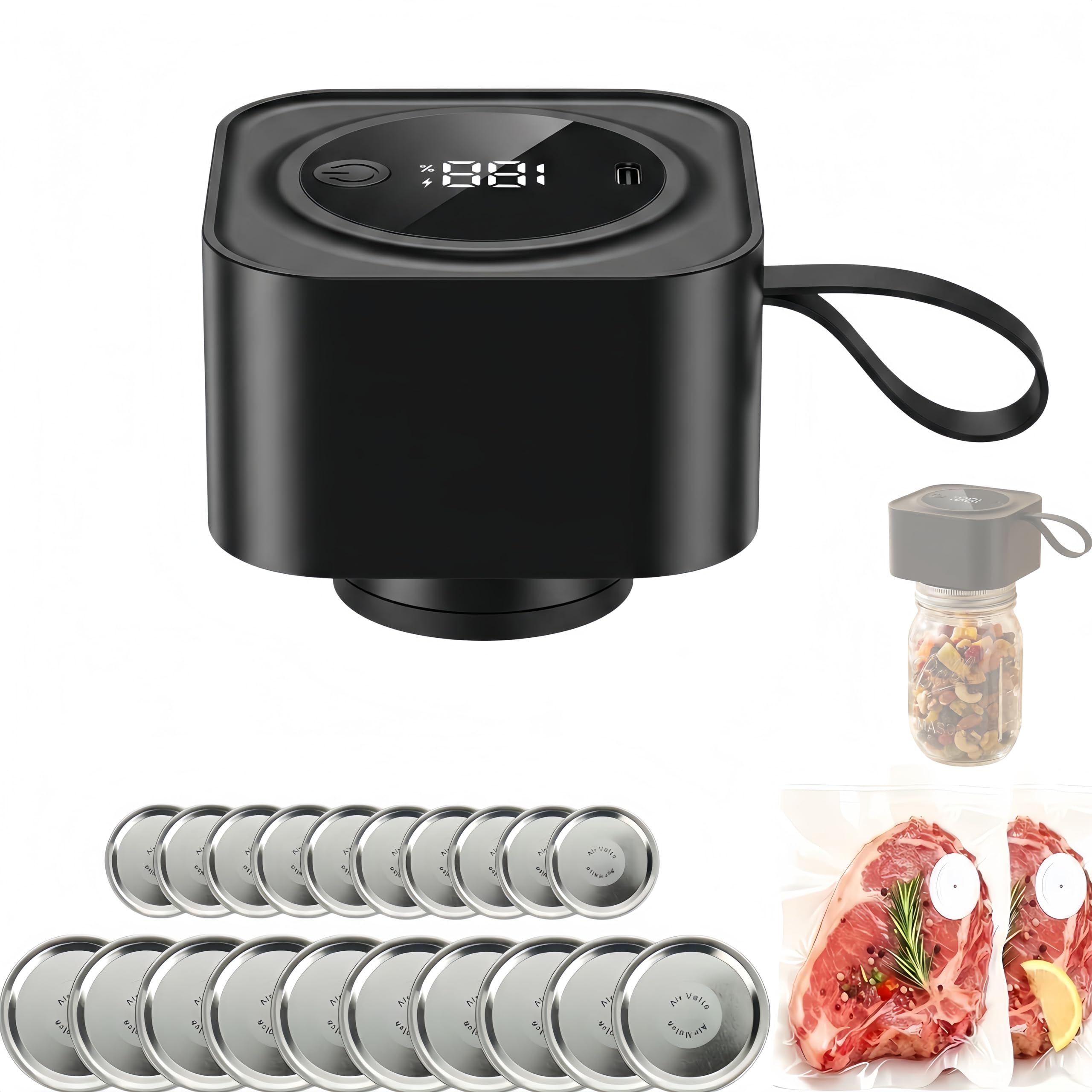 50% Off Electric Mason Jar Vacuum Sealer Kit, Just $19.99
