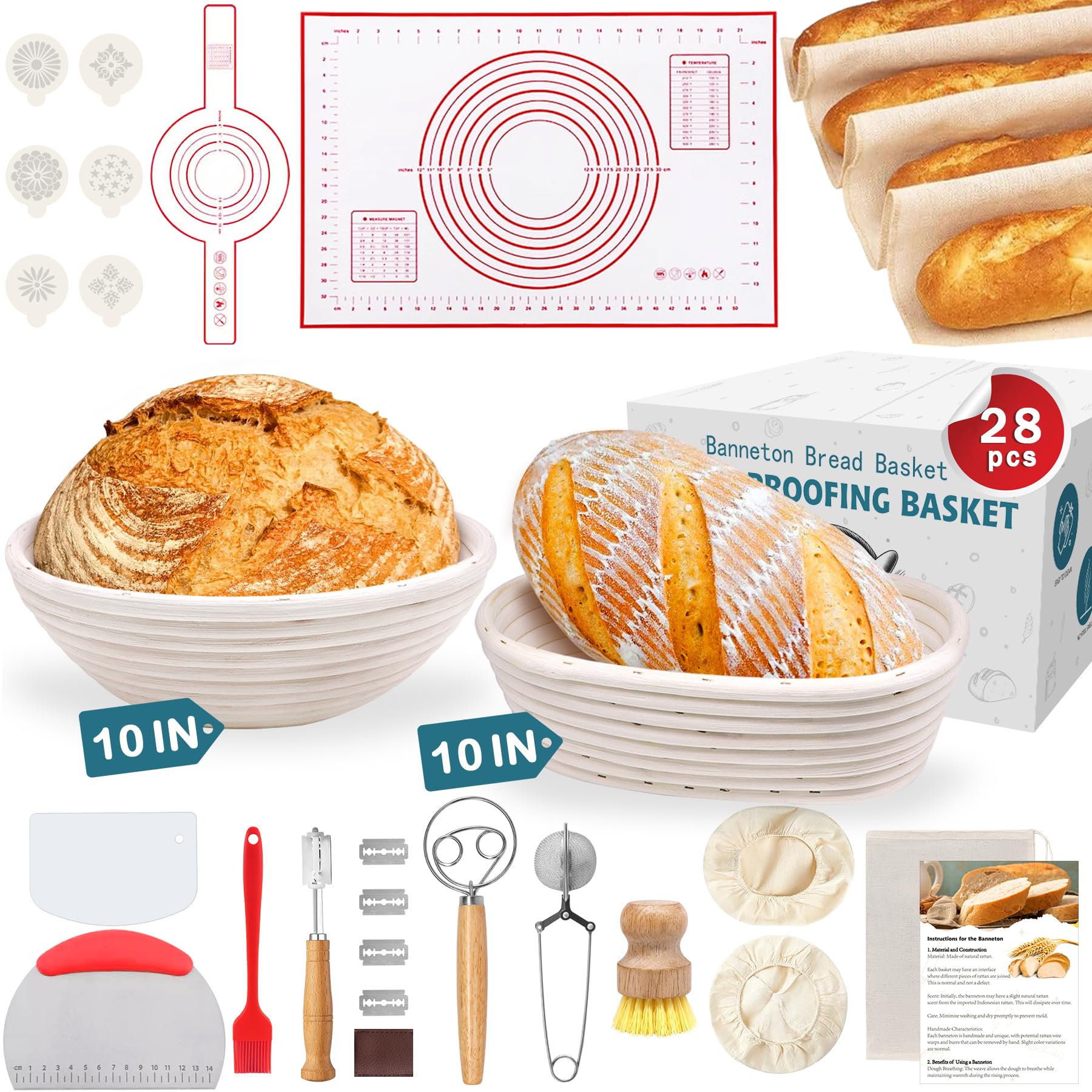 50% Off Aliggbent 28Pcs Sourdough Bread Baking Kit - Image 1