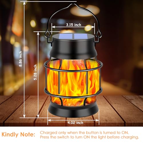 50% Off TomCare Flickering Flame Solar Lanterns - Image 3