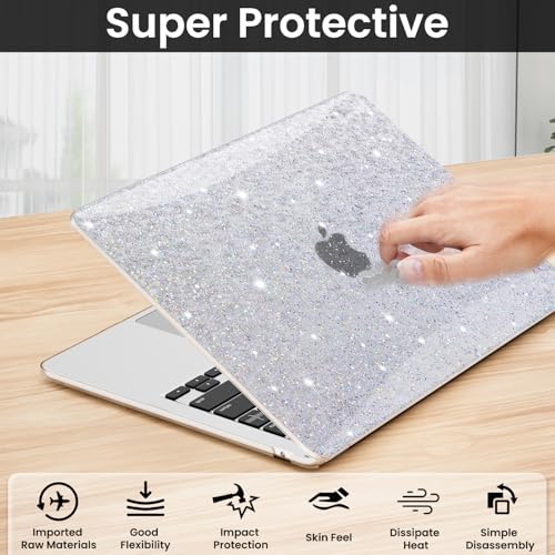 50% Off QJUZO Glitter MacBook Air 13" Case Set - Image 5