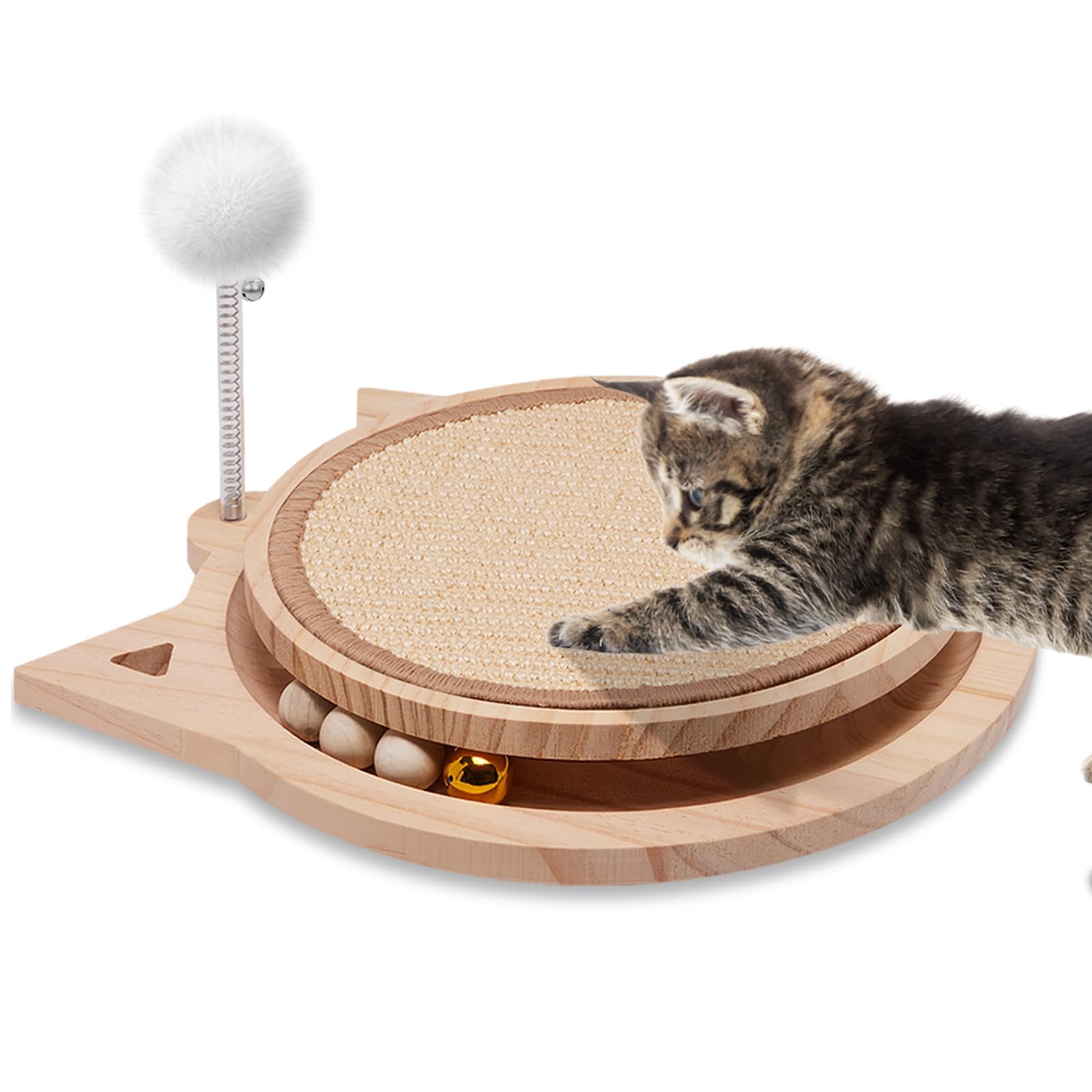 Save with Code: Natural Sisal Cat Scratcher with Ball Track