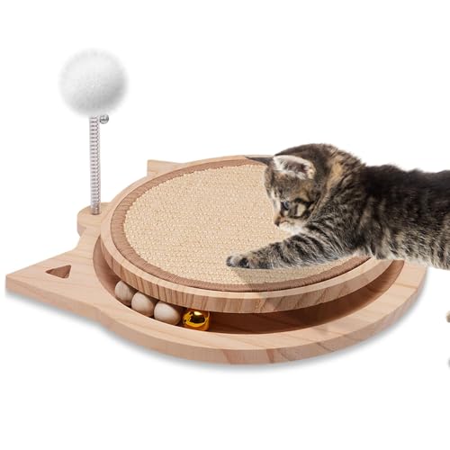 Save with Code: Natural Sisal Cat Scratcher with Ball Track - Image 2