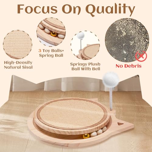 Save with Code: Natural Sisal Cat Scratcher with Ball Track - Image 3