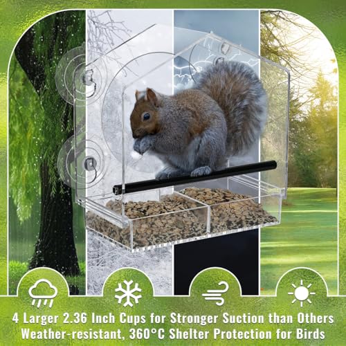 Save 5% on Jarkyfine Window Bird Feeder with Clear Viewing - Image 6