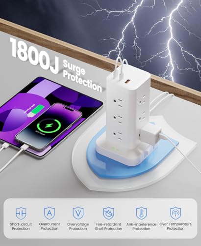 45% Off 15-in-1 Power Strip Tower with USB-C Fast Charging - Image 4