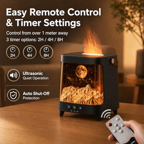 Save 45% on Starry Flame Aroma Diffuser with Remote - Image 6