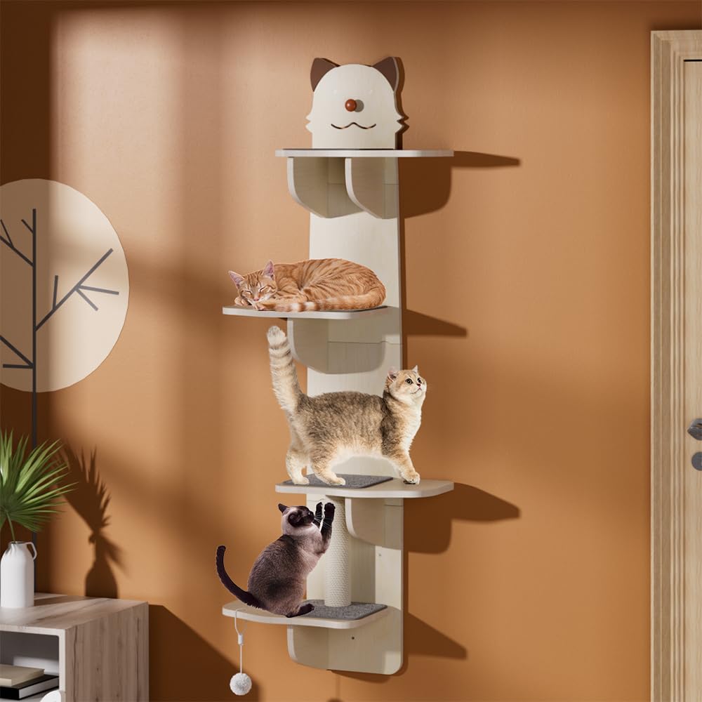 14% Off Wall-Mounted Cat Shelves - $59.99 Was $69.99