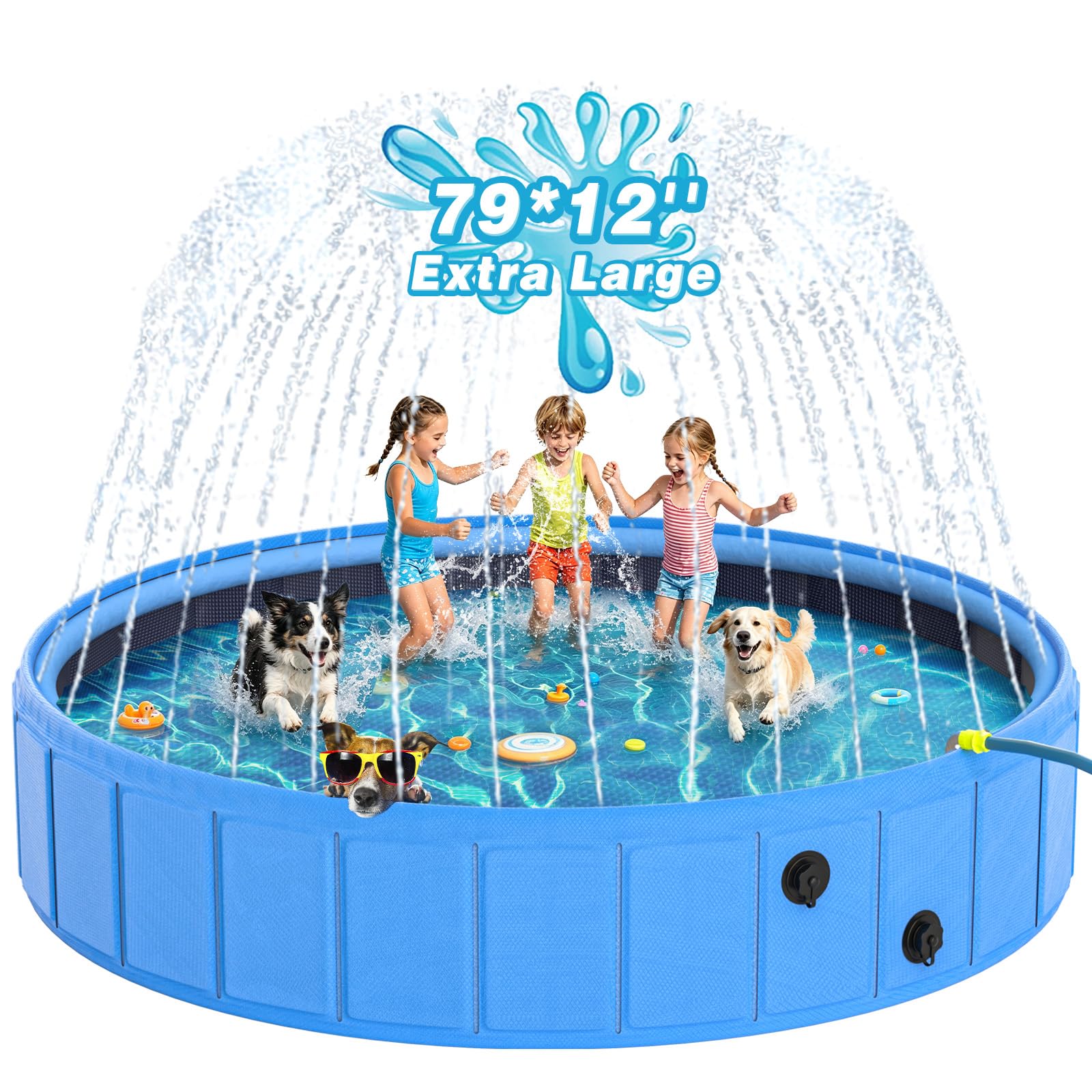 Save 10% on a Large Foldable Dog Pool Splash Pad