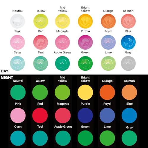 37% Off Artecho 18-Color Glow Paint Set for Crafts - Image 3
