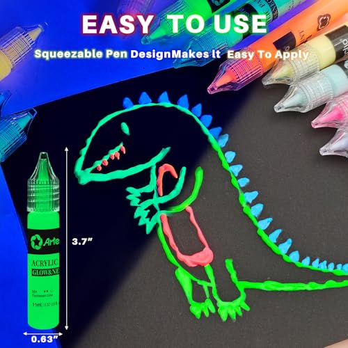 37% Off Artecho 18-Color Glow Paint Set for Crafts - Image 7