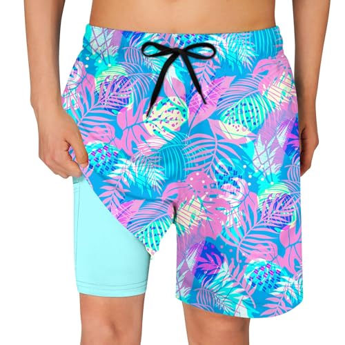 63% Off Cozople Boys Swim Trunks with Compression Liner - Image 2