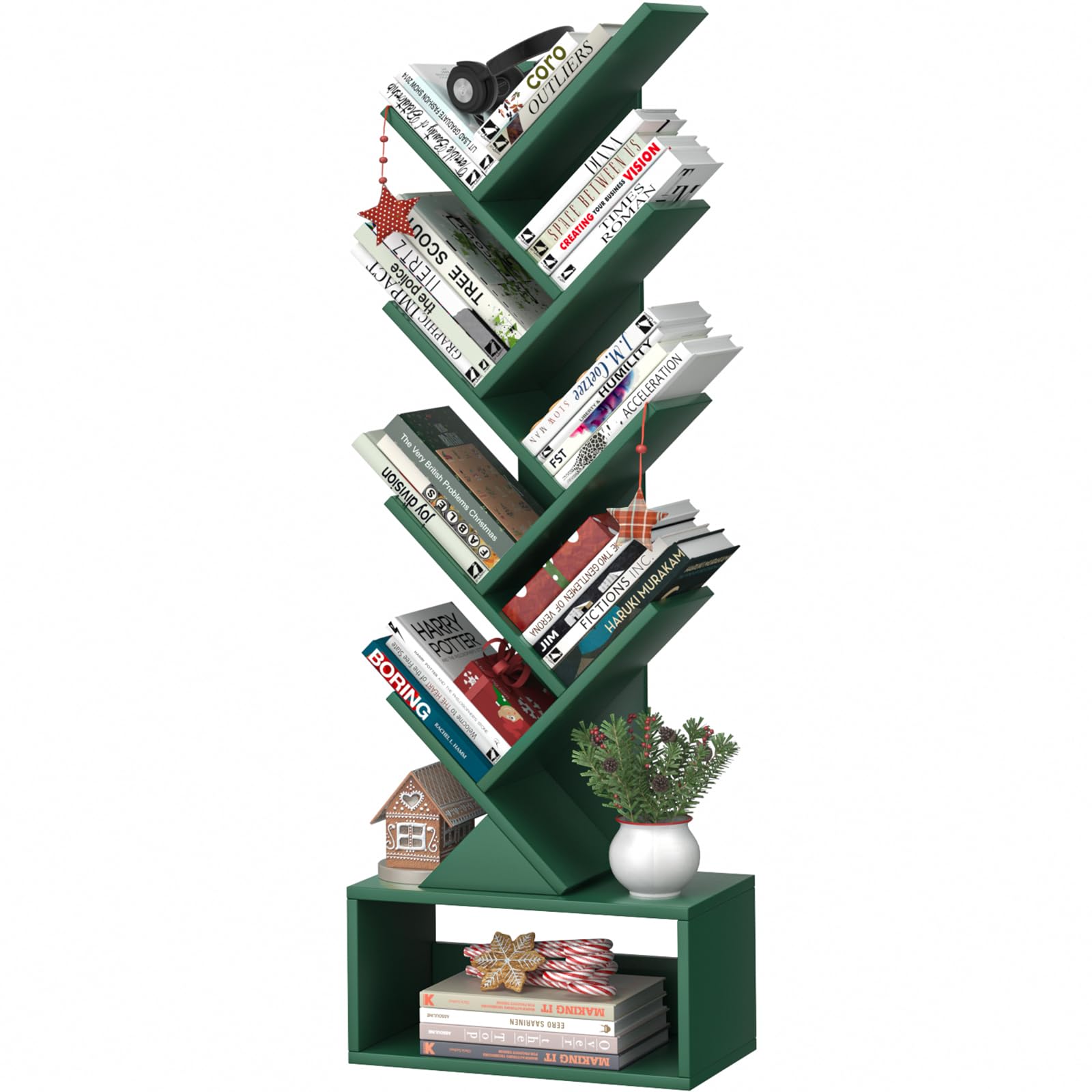 Up to 65% Off SHEEPAM 9-Tier Tree Bookshelf