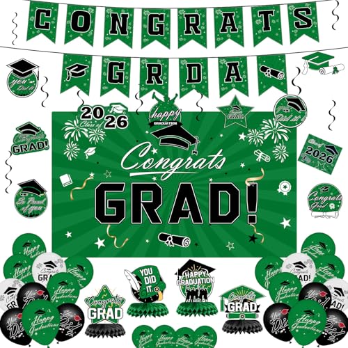 65% Off Green Graduation Decorations Set for 2026 - Image 2