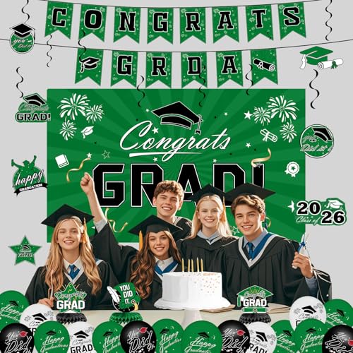 65% Off Green Graduation Decorations Set for 2026 - Image 6