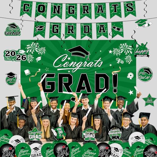 65% Off Green Graduation Decorations Set for 2026 - Image 7