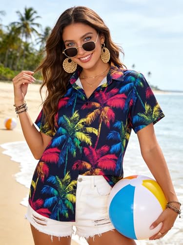 Button Down Hawaiian Shirt for Women at ASPEMPDB Code - Image 4