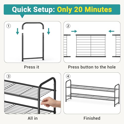 39% Off AOODA 2-Tier Shoe Rack for 18 Pairs - Image 7