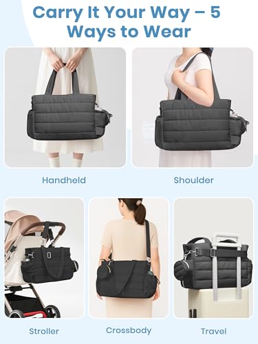 50% Off Large Diaper Bag Tote for Women, Crossbody Mommy Bag - Image 7