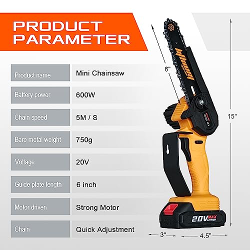 Mini Chainsaw 6-Inch with 2 Batteries – 25% Off - Image 5