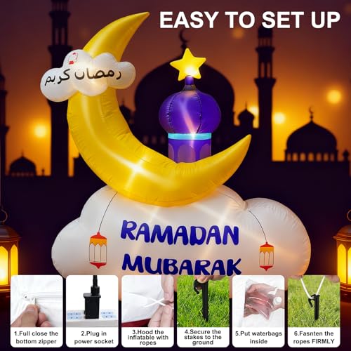 Save 6ft Ramadan Moon Inflatable Decor with Coupon - Image 7