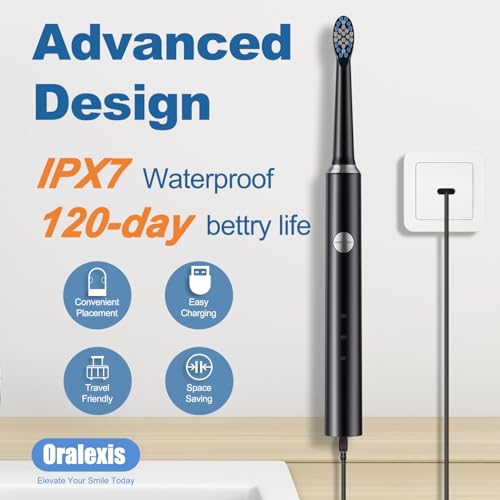 10% Off ORALEXIS Sonic Electric Toothbrush with 8 Heads - Image 5