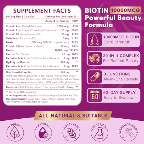 9% Off NATURE TARGET Biotin Hair Growth Vitamins - Image 3