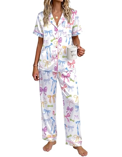 41% Off Ekouaer Women's Satin Pajama Set - Image 2