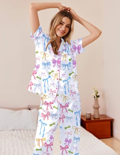 41% Off Ekouaer Women's Satin Pajama Set - Image 3