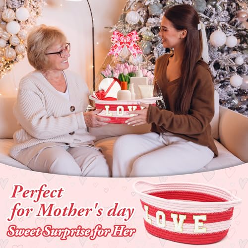50% Off Baby Gift Basket - Small Woven Rope Basket with Handles - Image 7