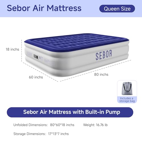 24% Off Sebor Air Mattress Queen with Pump - Image 7
