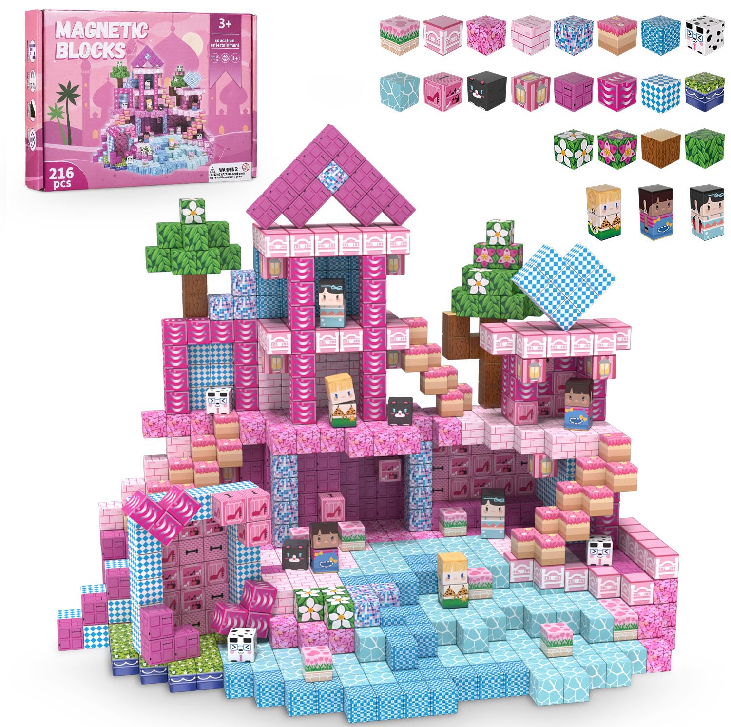 40% Off ADAH 216PCS Magnetic Building Blocks for Girls